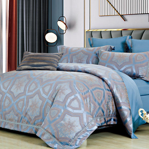 鑫缘 绮丽锦高精密提花六件套 DXB8618 商品图1