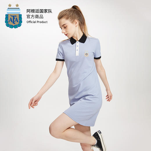 阿根廷国家队官方商品丨新款蓝运动POLO女连衣裙梅西球迷潮流百搭 商品图3