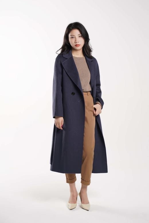 臣禾【100%绵羊毛】呢外套系腰带纯色长款呢大衣9214081126【现货 库存同步售完不补】 商品图7