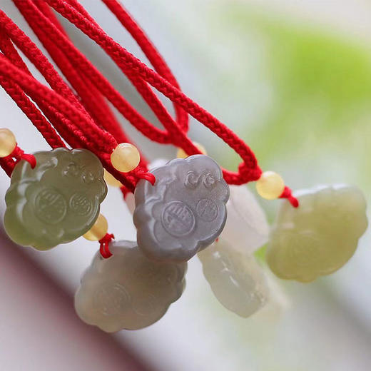 和田玉双面福锁吊坠 商品图0