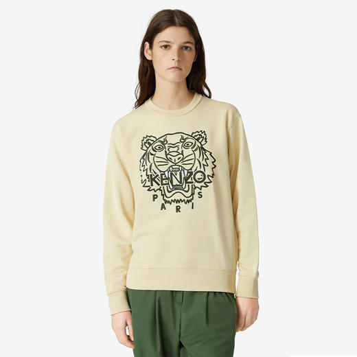 KENZO 高田贤三 女士老虎运动衫 米黄 FB52 SW824 4MP 08 商品图0