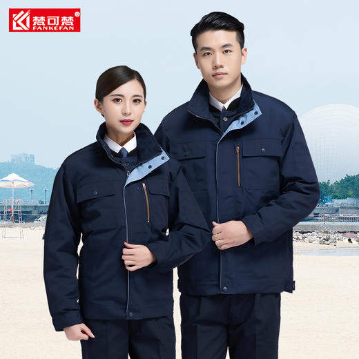 梵可梵冬季工作服男棉服劳保棉袄可拆两件套工装外套加厚防寒棉衣 商品图4