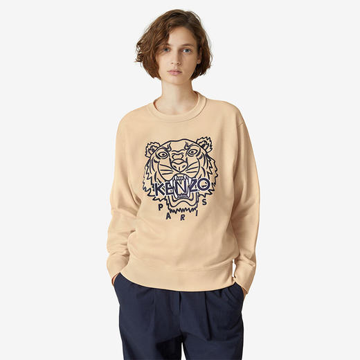 KENZO 高田贤三 女士老虎运动衫 橘红 FB52 SW824 4MP 35 商品图0