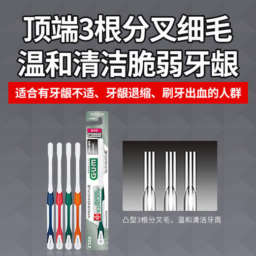 【品牌直发】日本进口gum牙周顶端超细毛牙刷#388 488 588 商品图1