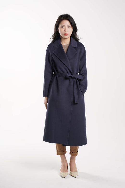 臣禾【100%绵羊毛】呢外套系腰带纯色长款呢大衣9214081126【现货 库存同步售完不补】 商品图8