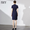 IWY/藏青色时尚连衣裙简约时尚优雅气质双排扣职业工装收腰显瘦OL
NQ569 商品缩略图3