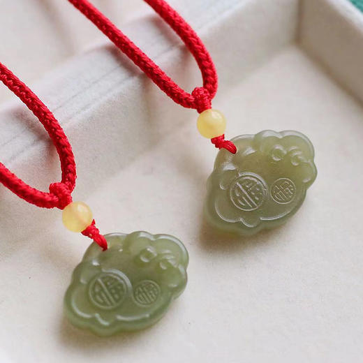 和田玉双面福锁吊坠 商品图4