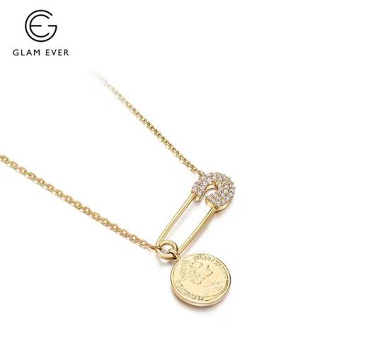 已下架【50代金券】Glam Ever 别针圆盘硬币项链.潮快闪[福利品] 商品图1