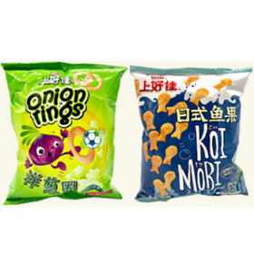 【4.9元2袋】上好佳洋葱圈30g+上好佳日式鱼果40g