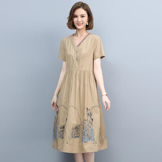 HR  WL70279宽松收腰休闲气质连衣裙【优】 商品图3