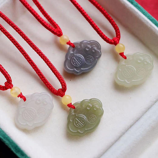 和田玉双面福锁吊坠 商品图1