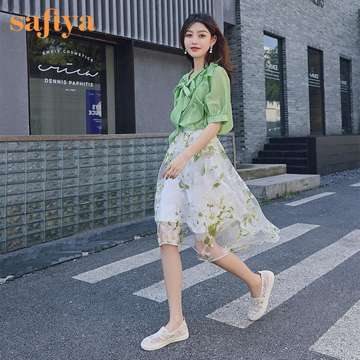 Safiya索菲娅春季时尚蕾丝渔夫鞋2022新款舒适单鞋SF13112218 商品图4