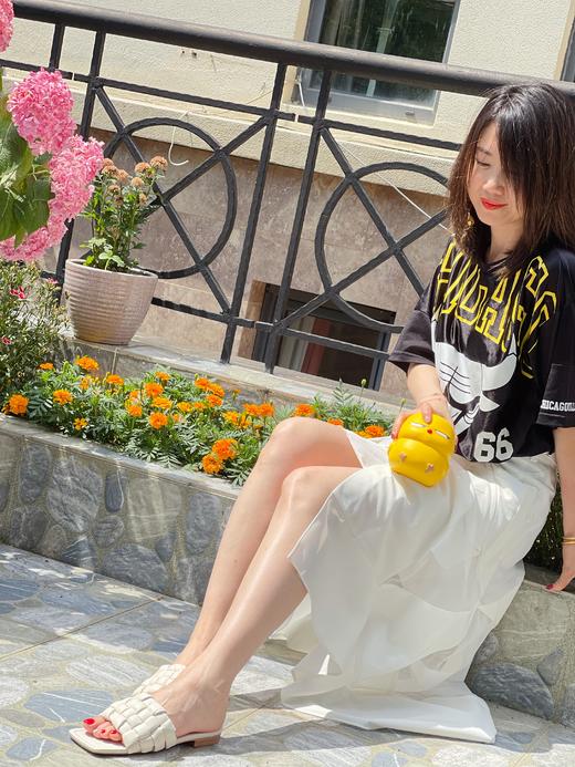 westory女鞋2021年夏季新款编织休闲舒适拖鞋W21BJ60991 商品图3