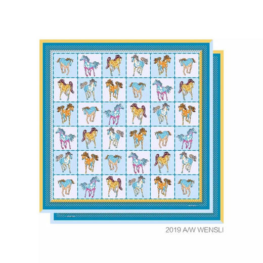 双面印花大方巾-三十六宝骏 商品图2