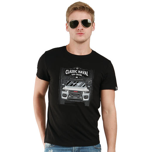 长城哈佛H6夏季新款越野机车印花休闲半袖T恤衫 NMT-1632 商品图0