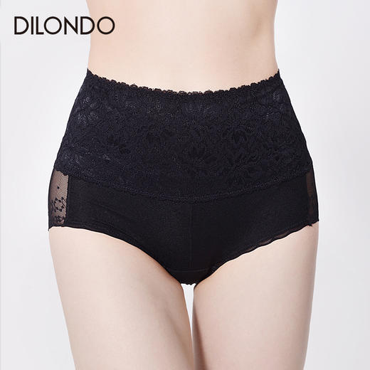 迪兰多收腹提臀，性感时尚蕾丝花边高腰内裤   DL6356 商品图4