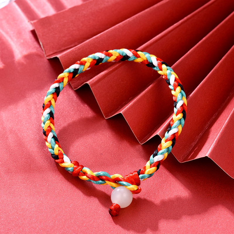 【宫里五彩绳】端午五彩丝线手绳