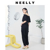 NEELLY纳俪商场同款气质OL简约连体裤圆领小飞袖直筒休闲阔腿裤女 商品缩略图4