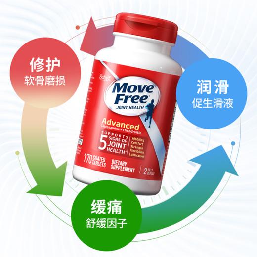【直邮】MoveFree 红瓶维骨力 170粒 1瓶装 商品图3