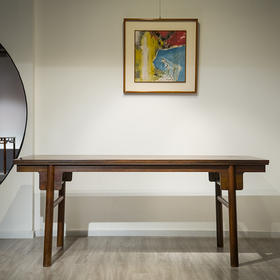 清代 红木夹头榫刀牙板大画案