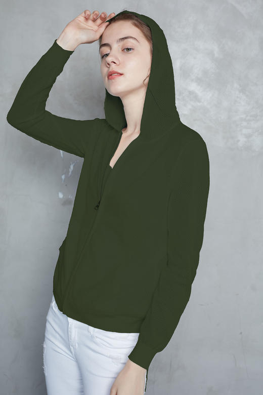 春夏 全身镂空运动连帽衫 SJS18W026N 商品图5