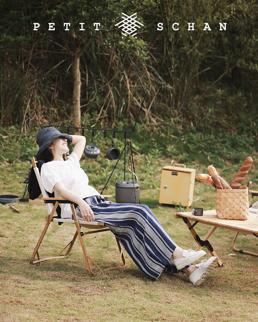 PETIT SCHAN小闪 CLO 029 Blue stone 蓝色矿石 日本进口纯亚麻条纹阔腿裤 商品图9