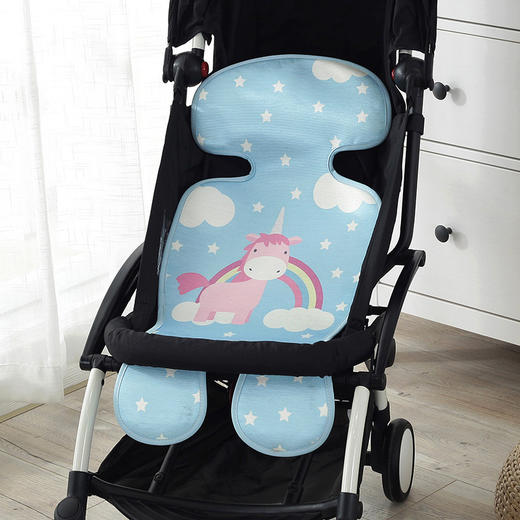 【儿童凉席】婴儿凉席推车凉席冰丝伞车席 商品图0