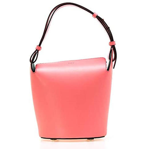 BURBERRY 巴宝莉 女士亮珊瑚粉色小号皮革水桶包 4075872 67120 商品图1