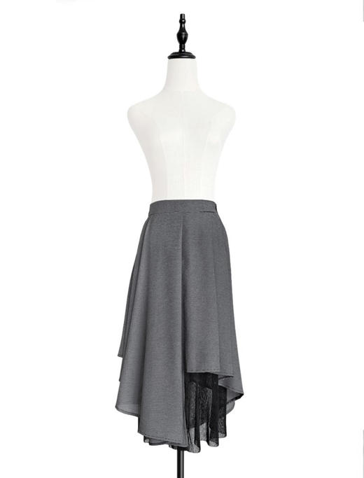 TYNVIE 纱质拼接不对称裙摆裙裤 商品图1