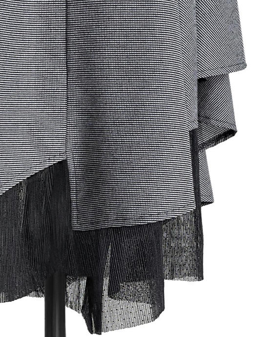 TYNVIE 纱质拼接不对称裙摆裙裤 商品图4