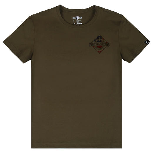 经典休闲个性印花图案青年军绿短袖T恤衫NMT-1601 商品图2