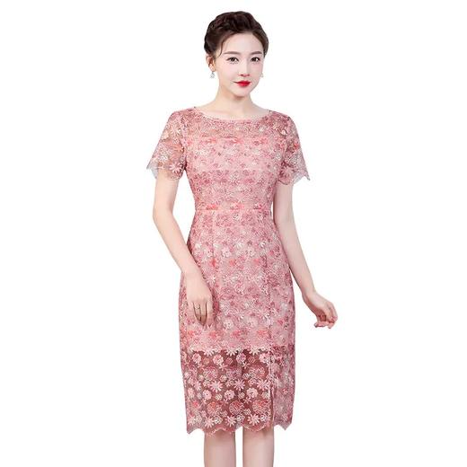 SL-Q5466新款时尚修身气质圆领中长款连衣裙 商品图1