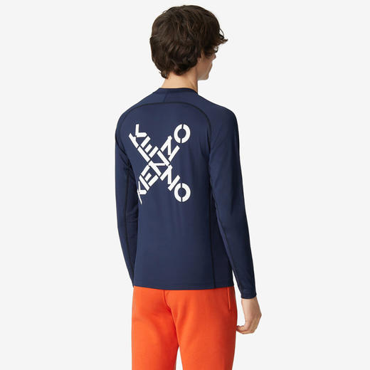 KENZO 高田贤三 男士运动修身T恤 藏蓝 FB55 TS024 4JS 77 商品图1