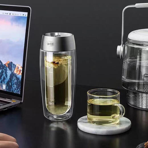 恒福 玻璃茶具 办公泡绿茶专用过滤杯 茶水分离鲜茶杯 商品图3