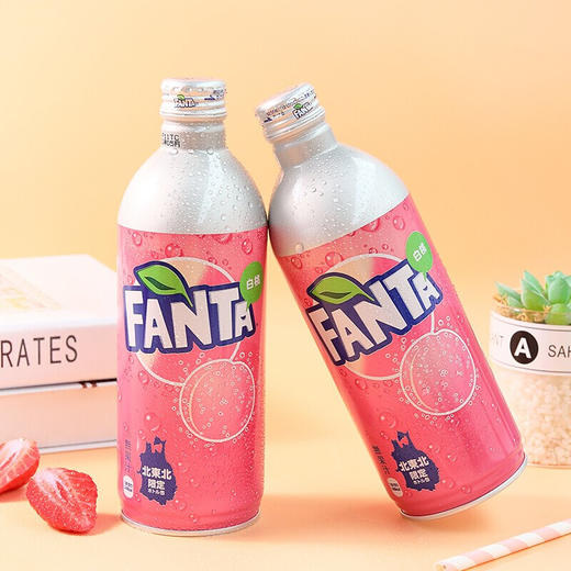 日本 进口可口可乐FANTA芬达白桃水蜜桃味碳酸饮料高颜值汽水 500ml 商品图0