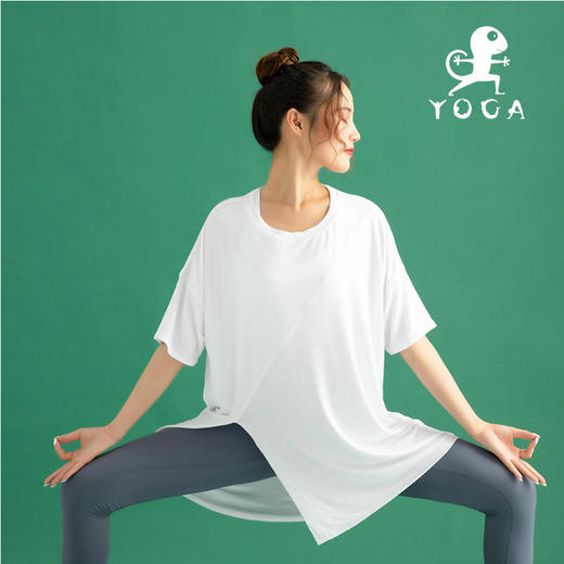 壁虎瑜伽【2106SY044】轻薄高弹运动短袖（无胸垫） 商品图0