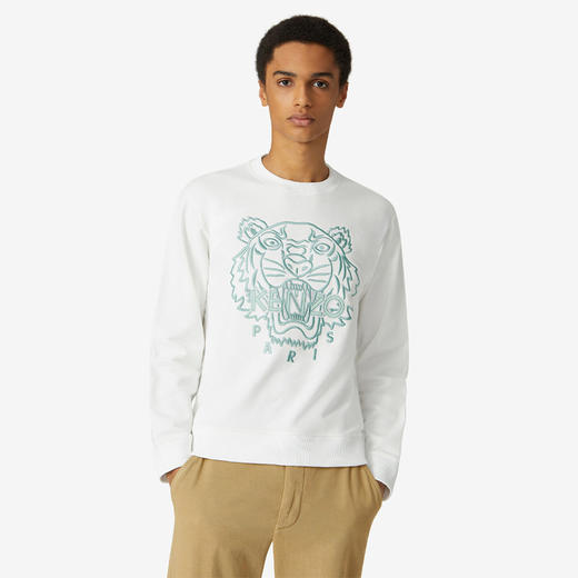 KENZO 高田贤三 男士老虎运动衫 白色 FB55 SW120 4MP 01B 商品图0