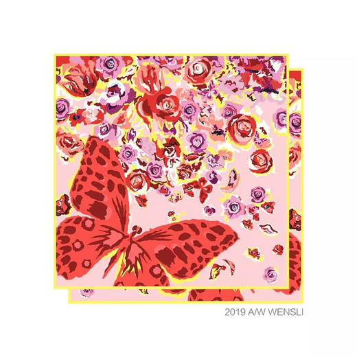 双面印花大方巾-蝶飞若舞 商品图2