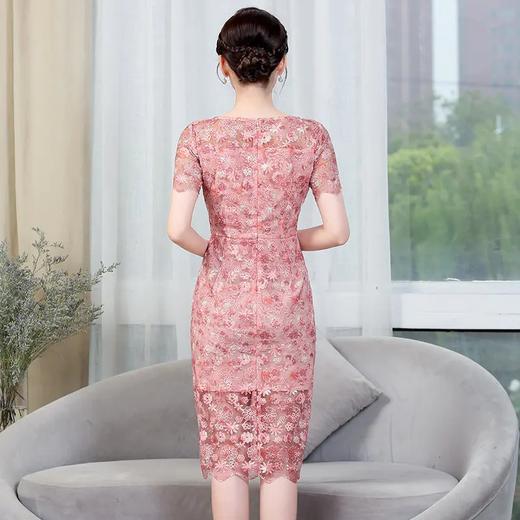 SL-Q5466新款时尚修身气质圆领中长款连衣裙 商品图4