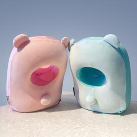 儿童午睡枕头夏趴睡枕/树洞午睡枕（树洞熊）儿童 蓝/粉