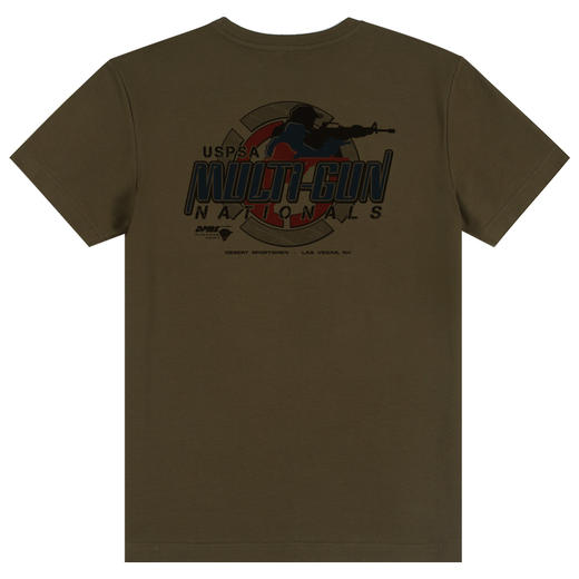 经典休闲个性印花图案青年军绿短袖T恤衫NMT-1601 商品图3