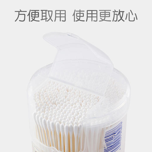 【中文版】贝亲细轴棉花棒/婴儿棉签宝宝耳鼻清洁细轴棉棒弹盖盒装400支KA53 商品图2