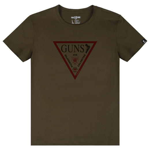 自由基地军绿经典流行个性简单印花T恤NMT-1602 商品图2