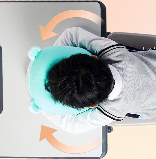 儿童午睡枕头夏趴睡枕/树洞午睡枕（树洞熊）儿童 蓝/粉 商品图3