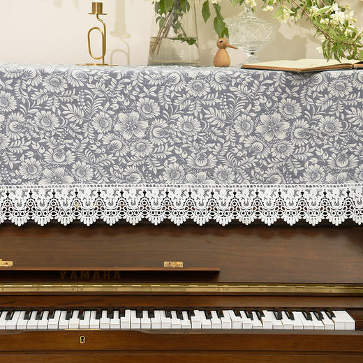 蔓延繁花钢琴巾美式田园防尘钢琴罩半罩 商品图3