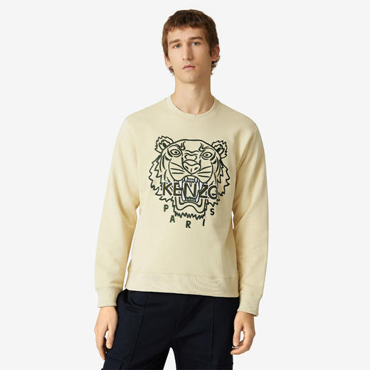 KENZO 高田贤三 男士老虎运动衫 米黄 FB55 SW120 4MP 08 商品图0