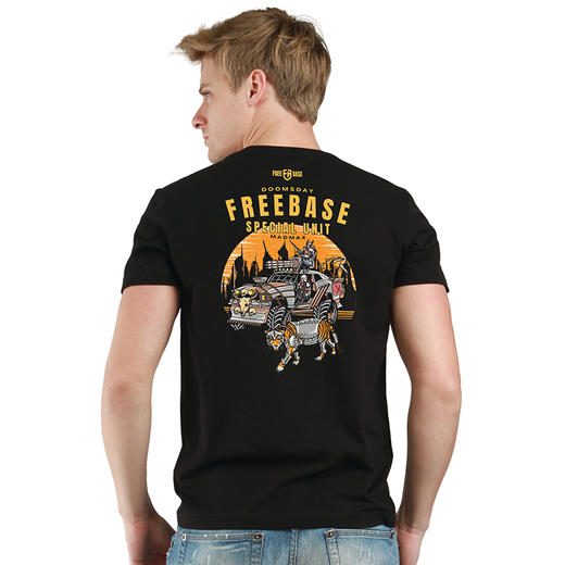 新款短袖潮流个性纯色黑白大码休闲T恤衫NMT-1637 商品图1