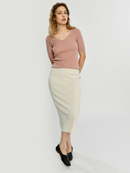 2021新款女士丝羊绒16针单股修身半身裙 商品图1