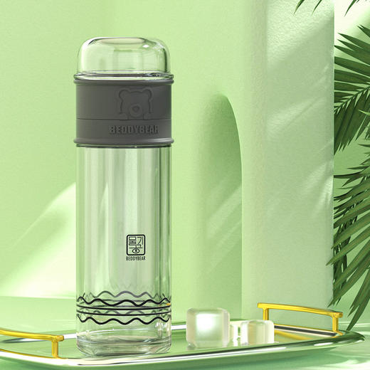 【品牌直发】【杯具熊玻璃杯】渔夫帽、两段式、茶水分离双层杯 泡，茶杯男女水果过滤便携 商品图5