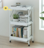 可折叠置物小推车  免安装折叠厨房置物架多层蔬菜篮婴儿用品收纳架小推车可移动 商品缩略图1